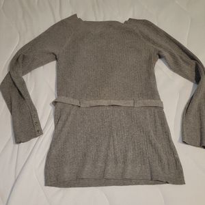White House Black Market Gray Sweater NWT Belt